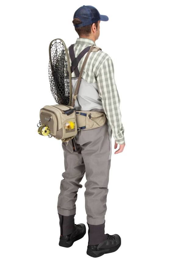 Simms Freestone Hip Pack Tan Model Simms Freestone Hip Pack Tan Model